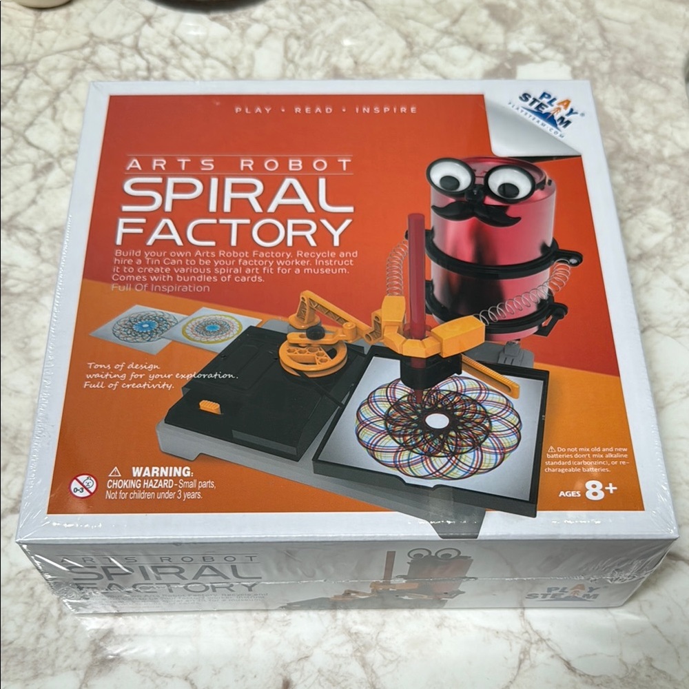 Red and Orange Spiral Factory Learning Toy